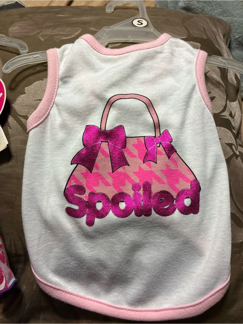 Girls Pink Rainbow Heart Ruffle Tank Dress for doggy